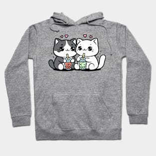 Cute Cats With Boba Tea Hoodie